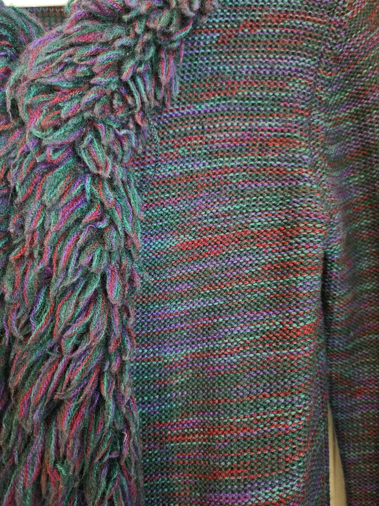 Vintage 1970s Yves Saint Laurent Fringe Wool Cardigan — image 5 of 6